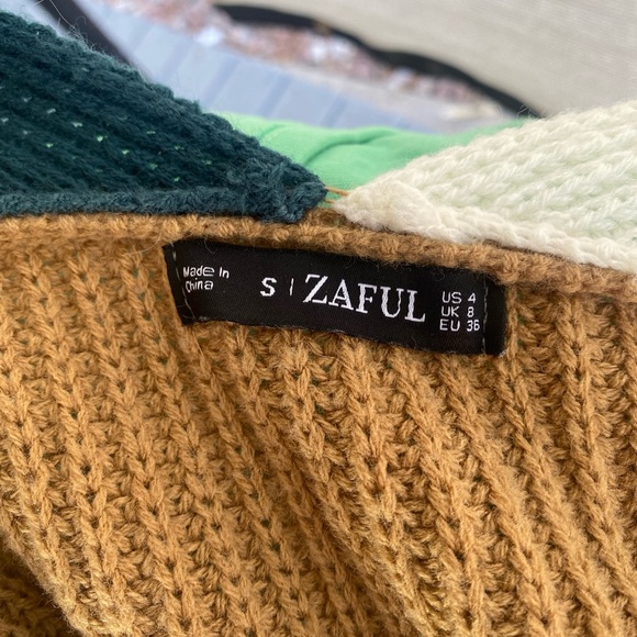 Zaful Twist Knot Color Block Sweater - Picture 5 of 5